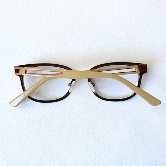 Vintage Reading Glasses +1.25 Copper Square Hipster Horn Rimmed Unisex Readers - Picture 8 of 11